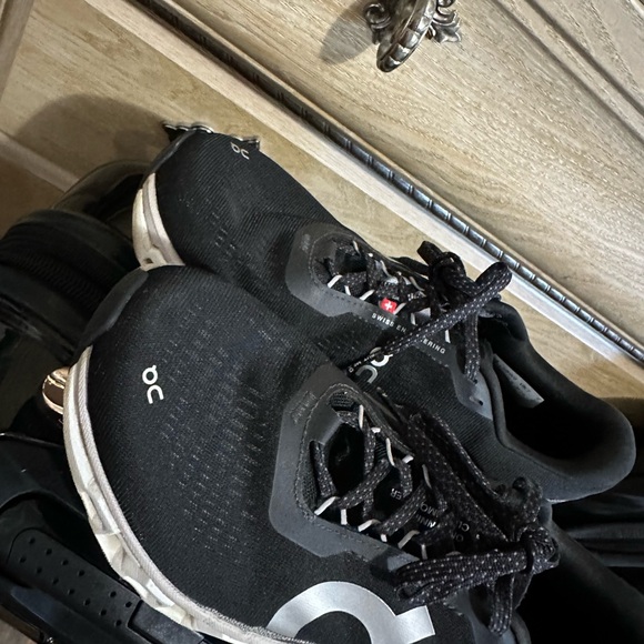 On Running Women's Cloud Monster 2 Black Running Shoes - Picture 3 of 7